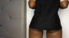 Young Ebony Latina Brunette Showcases Her Delicious Big Ass