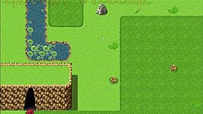 Redhead milf traps him with giant tits in harem hentai game ep 14