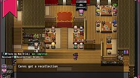 massage chair makes petite witch cry with cum on boobs in hentai game!