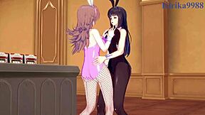 Sagiri Sakurai And Setsuko Ohara Intense Lesbian Play In Super Robot Wars Hentai