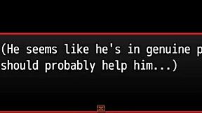 in harem hentai game ep 11, best friend flashes tits to make him cum twice 😈