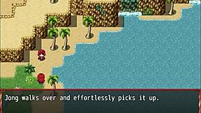 in harem hentai game ep 11, best friend flashes tits to make him cum twice 😈