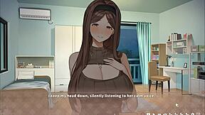 Caught half naked with huge boner? summer clover asks in harem hentai game ep 8