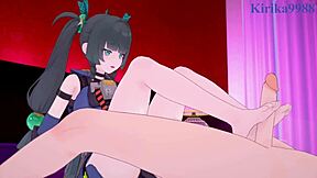 qingyi and burnice white have intense sex in zenless zone zero hentai