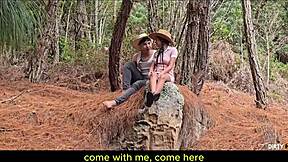 fucking my stepsister and a stranger in the forest