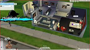 Playing Sims 4 with wicked mod, having fun with my neighbor's big cock