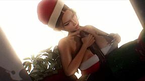 leanna's christmas cosplay adventure in 3d anime style