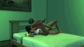 Monalisa in pink bra seduced and fucked in cowgirl ride with mother-in-law