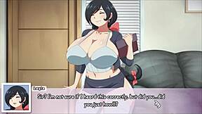 waifu hub s7 - rumi from mha parody hentai game ep 1 sucking blowjob