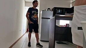 I bent over and sucked the pizza guy's cock before he fucked me hard.