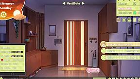 summer clover harem hentai game ep 6 the big blonde step sister rides my giant cock at night