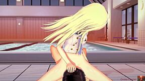 Fucking at the pool with petite 18+ blonde!