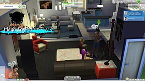 Playing Sims 4 with wicked mod, having fun with my neighbor's big cock