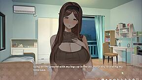 Caught half naked with huge boner? summer clover asks in harem hentai game ep 8