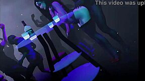 lustful student bent over for deepthroat and ass fucking in club 3d animation.