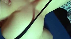 My boy shoves his cock in my mouth before pounding my tight pussy hard in uncensored action.