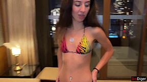 picked up katty west in the pool, she made me cum fast