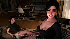 Wow, hot stepsis uses huge dildo dreaming of thick real cock in 3D porn!