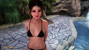 Wow, hot stepsis uses huge dildo dreaming of thick real cock in 3D porn!