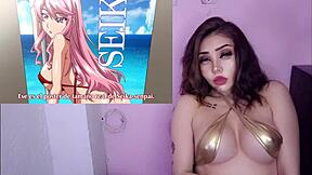 He surprises his girlfriend masturbating on the beach and she invites him over - Imaria ep 1