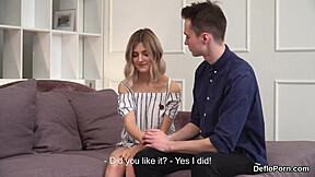 the young latina bride's small pussy gets devoured by a big cock at home