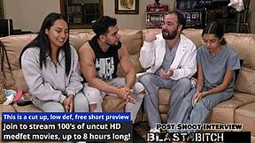 Mia's pussy pounded hard while brother watches nearby