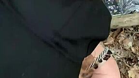 Caught In Forest, Goth Babe Begs For Cock While Submissive Outdoors