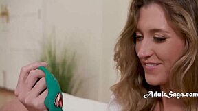 Victor's Fingers Explore Addison's Remote-Controlled Vibrator in Her Wet Pussy