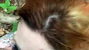 Caught In Forest, Goth Babe Begs For Cock While Submissive Outdoors