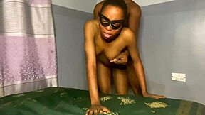 ebony beauty moans loudly to stepbrother's cock early morning