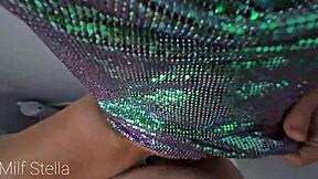 club slut milf stella skips condom for bathroom bang.