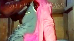 Hey, that ghetto slut's pussy and asshole get stretched and eaten before hard doggystyle fucking and a cumshot on her big ass.