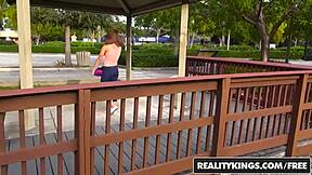 Satin pajama threesome with brunette teen and milf in POV sex