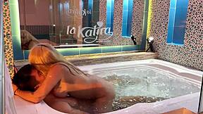 Yo, banging this curvy Colombian in the jacuzzi, unloading in her pussy underwater, so hot!