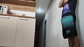 Had risky sex with my friend while hubby was in the shower, his erection got me going!