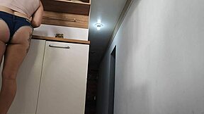 Had risky sex with my friend while hubby was in the shower, his erection got me going!