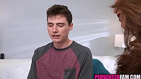 Big Tit Milf's Threesome With Step Sons' Monster Cocks