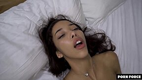 Skinny princess gets slammed hard to multiple intense climaxes.