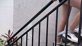 Nerd Boy Fucks Milf Neighbor Outdoors And Home!