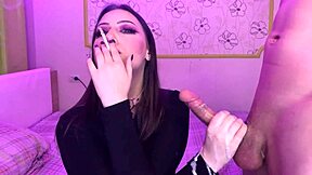 A neighbor's encounter with a brunette involving intense interactions