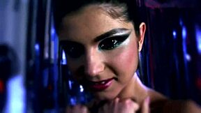 Masked encounters in a private setting with a blonde young woman.