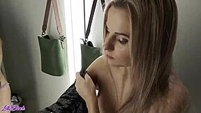 Caught giving a blowjob in dressing room with Letty Black