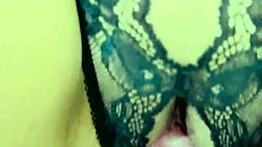 Latina wife in lace panties surprises me.