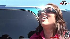 Hey cutie, wanna show off that hairy pussy you picked up on the street?