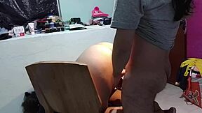 Fucking big-ass brunette before husband arrives