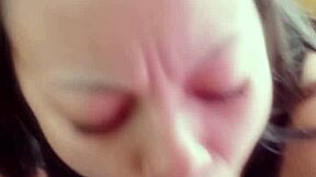 Homemade Latina blowjob with killer deep throat skills