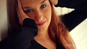 amazing teen is playing with her legs in a solo session