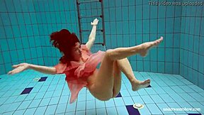 Hot Deniska Strips Naked Underwater in Sexy Teen Pool Scene