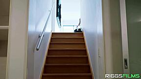 Blonde Babe Handjobs Muscular Monster Cock