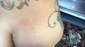 What does a real hooker do on the street? Gets cum on ass!